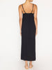 Ciana front slit midi black dress back view