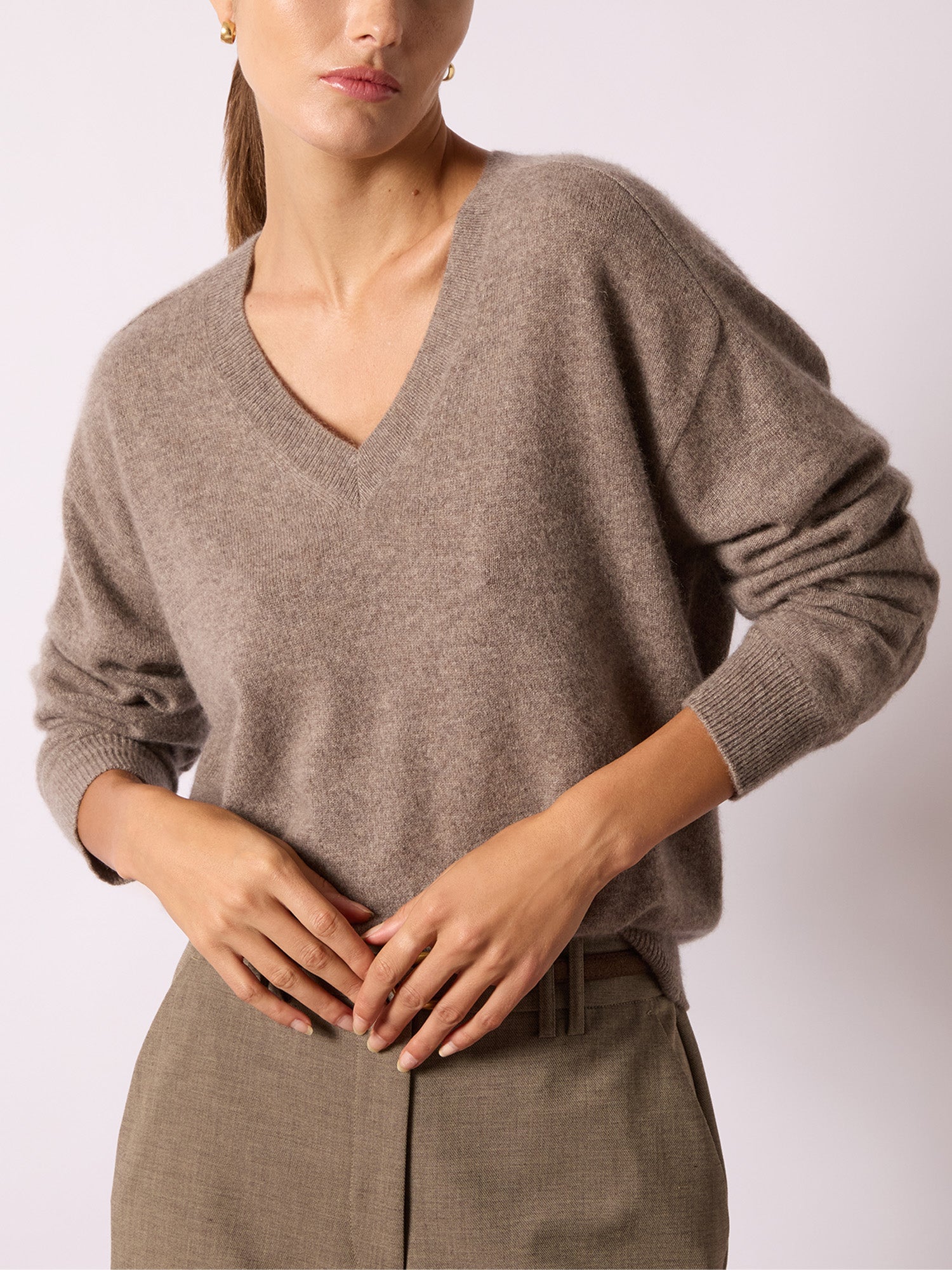 The Ennes Ruched Cashmere Sweater