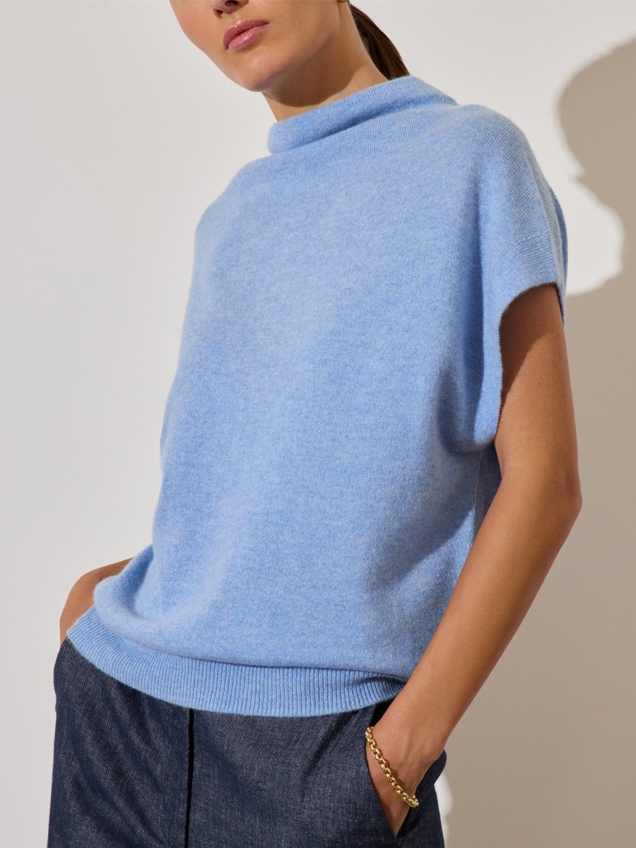 The Morten Funnel Neck Cashmere Top