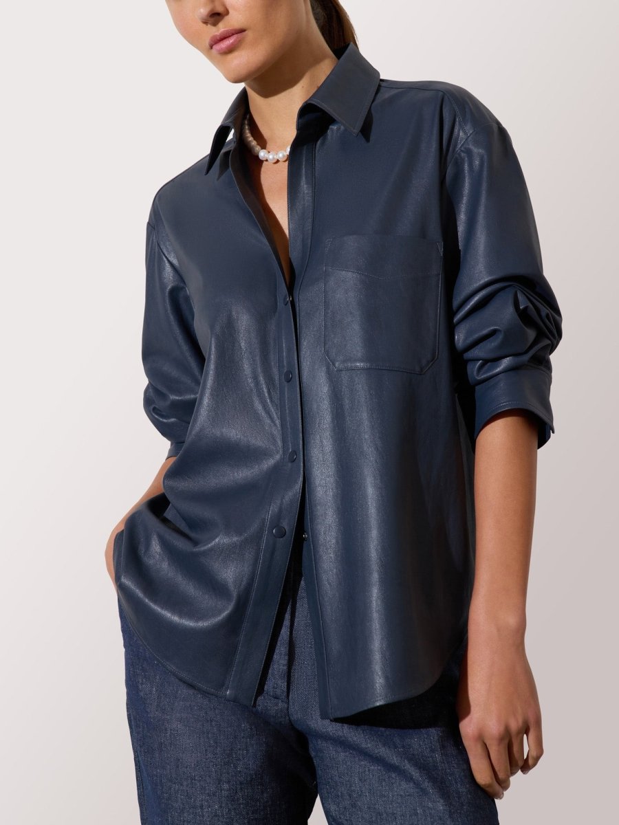 The Pia Vegan Leather Shirt