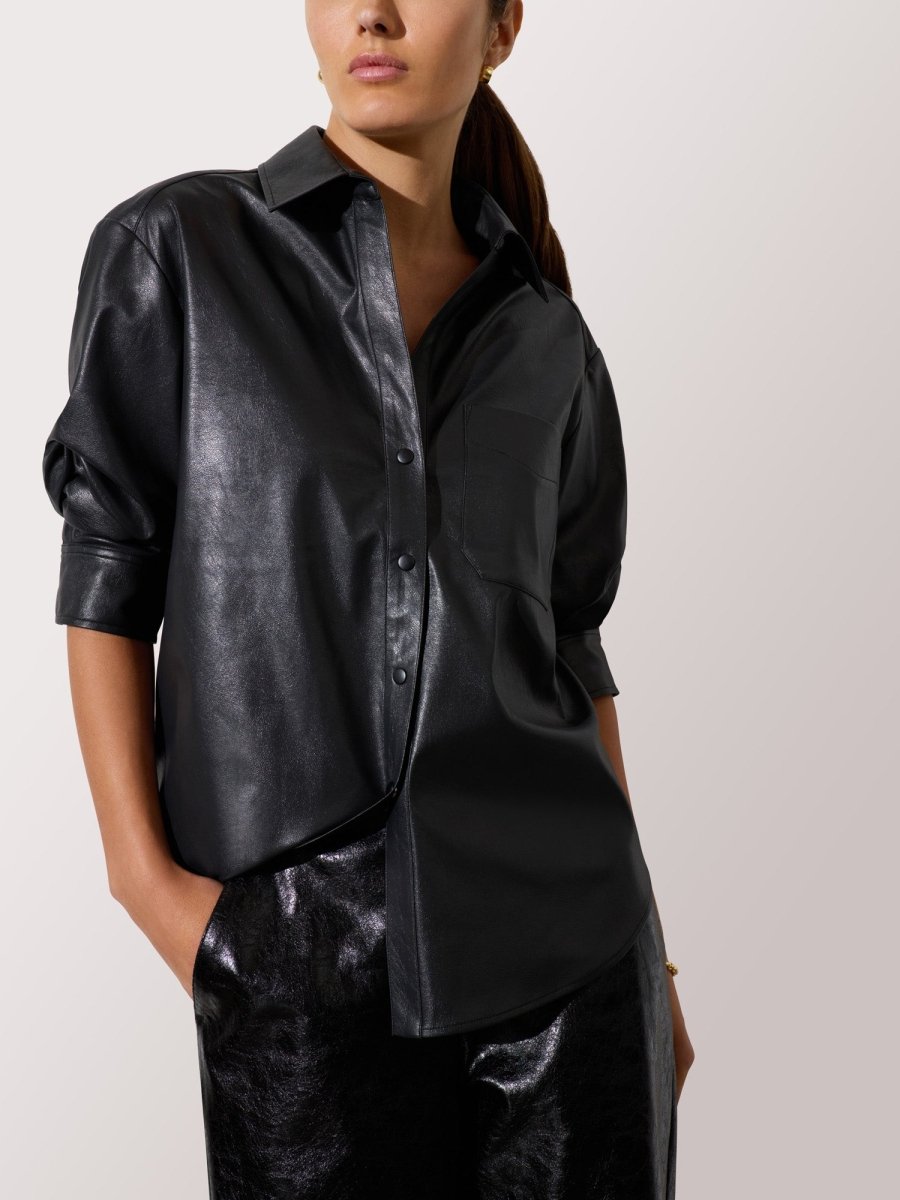 The Pia Vegan Leather Shirt