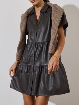 The Havana Vegan Leather Mini Dress