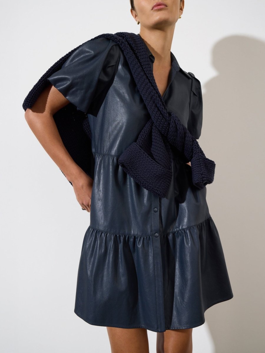 The Havana Vegan Leather Mini Dress