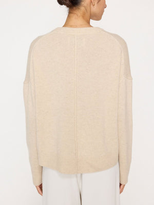 Everyday cashmere crewneck ivory sweater back view
