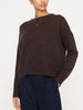 Everyday cashmere crewneck brown sweater front view