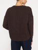 Everyday cashmere crewneck brown sweater back view