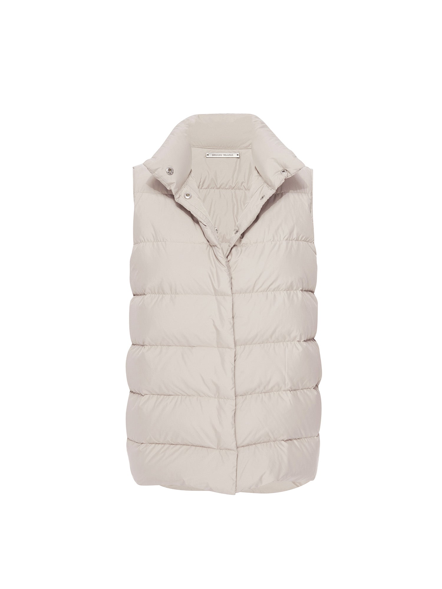 Anders nylon down beige puffer vest flat view