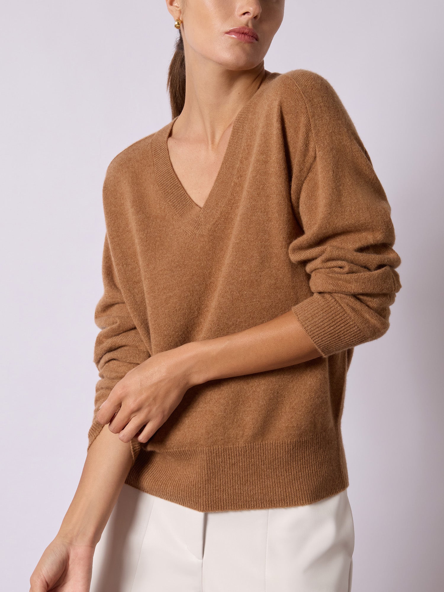 The Ennes Ruched Cashmere Sweater