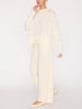 Fenton ivory crewneck fringe sweater full view