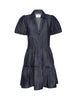 Havana tiered mini dress indigo flat view