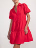 Havana tiered mini dress red 2
