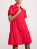 Havana tiered mini dress red 3
