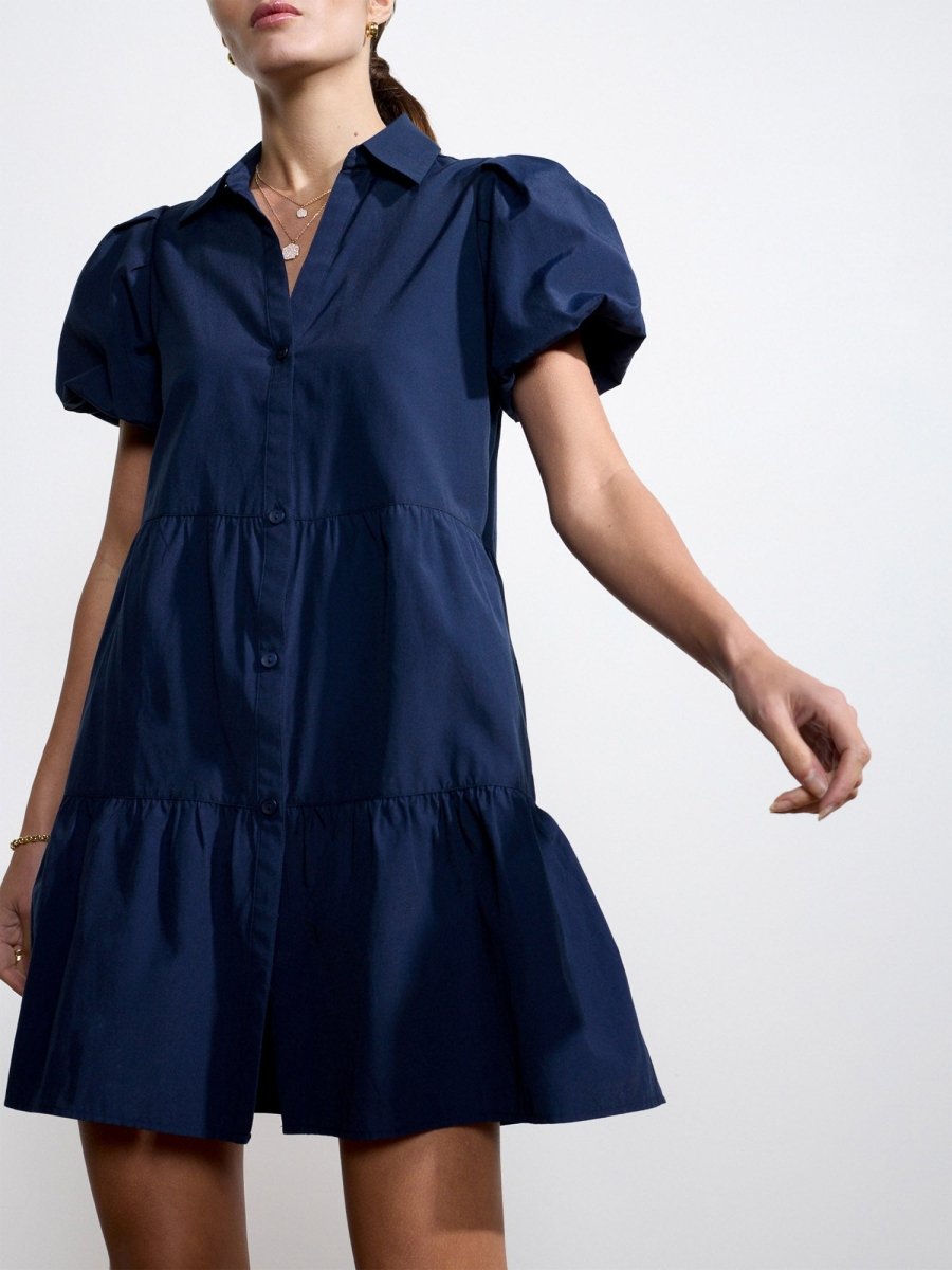 Havana navy mini dress front view