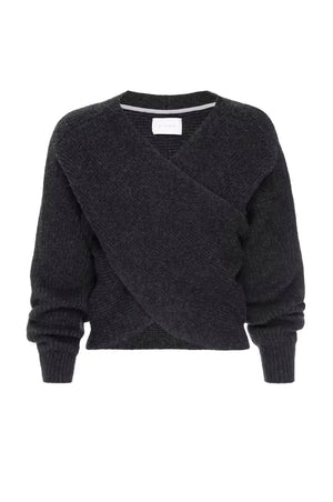 The Hughes Wrap Front Sweater