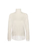Jolie white layered turtleneck sweater flat view