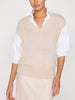 Kate ivory vest overlayer white shirt front view 2
