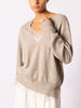 The Lace Vee Looker Pullover