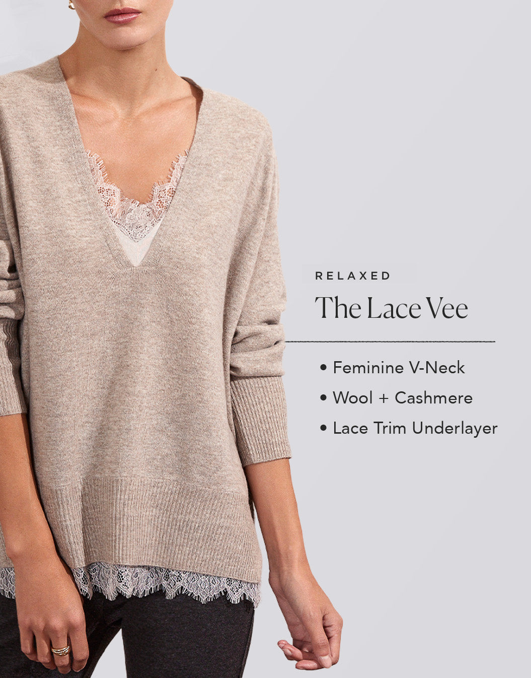 brochu walker's lace vee in sand