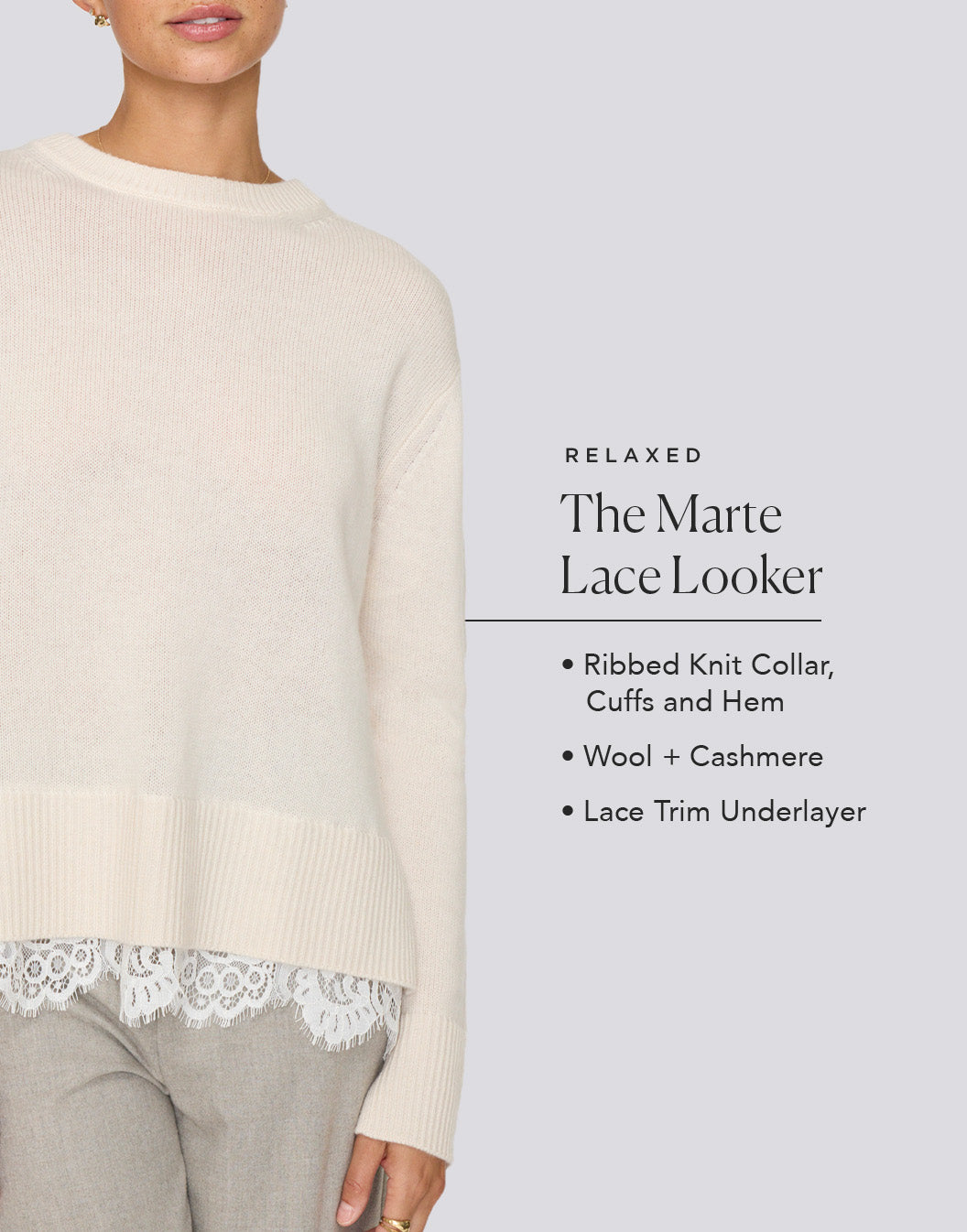 model wearing marte lace looker