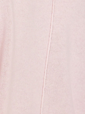 Leia V-neck pink sweater closeup view