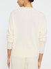 Leia V-neck beige sweater back view