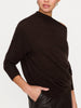Lori cashmere off shoulder brown sweater side view