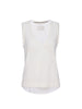 Morrow white layered V-neck tank top flat view