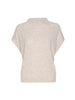 Morten funnel neck cashmere beige top flat view