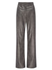 Namari straight leg brown vegan leather pant flat view