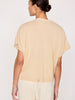 Ophi cashmere tan V-neck t-shirt top back view