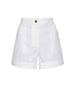 Pippa rolled and tacked cuffs white short flat view
