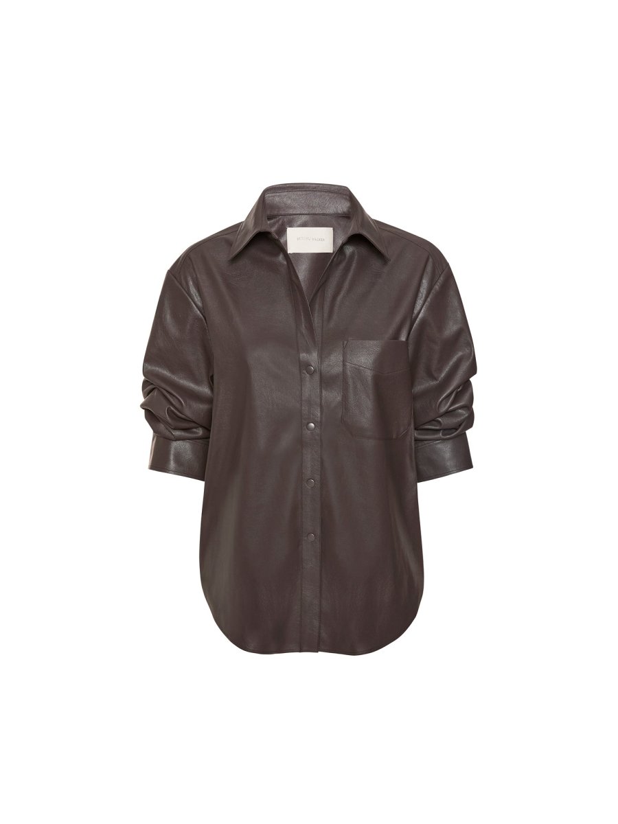 The Pia Vegan Leather Shirt