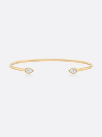 18k yellow gold Romance Pear diamond Droplet bracelet top view