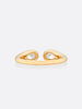 18k yellow gold Romance Pear Diamond Droplet ring back view