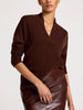 The Siena Wrap Neck Cashmere Pullover