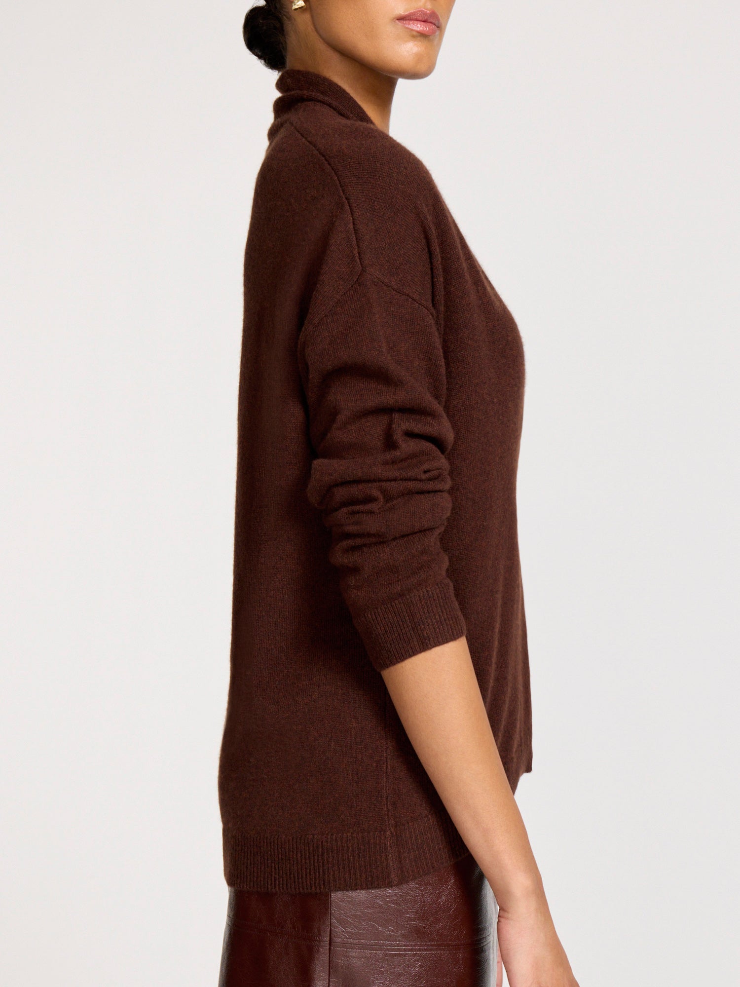 The Siena Wrap Neck Cashmere Pullover