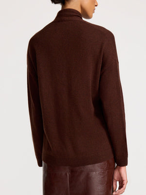The Siena Wrap Neck Cashmere Pullover