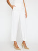 Talia white cropped cotton linen pant side view