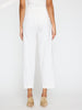 Talia white cropped cotton linen pant back view