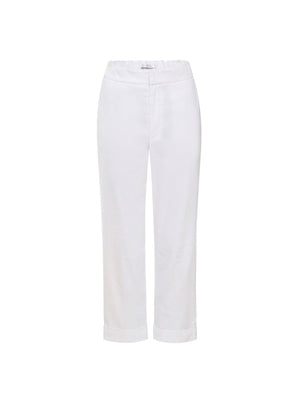 Westport white cropped pant flat view