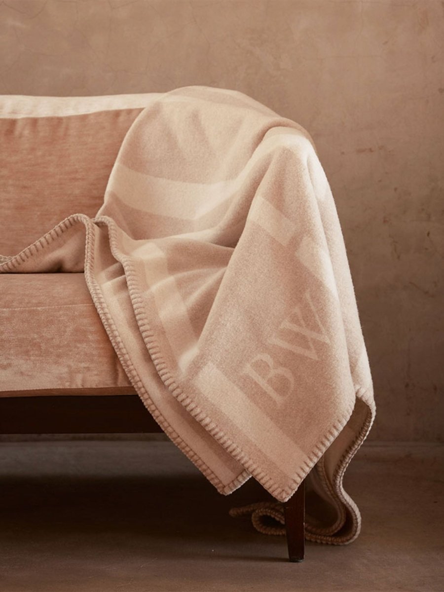 Wool ivory Brochu Walker logo blanket image 2
