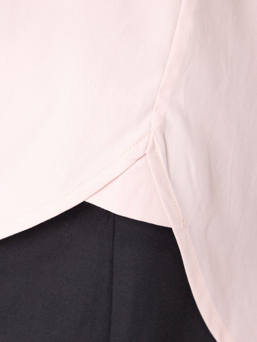 Everyday button up light pink shirt close up