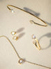 18k yellow gold Romance Pear Diamond Droplet earrings with set