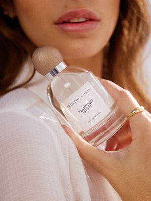 Morning Light 100ml fragrance in hand