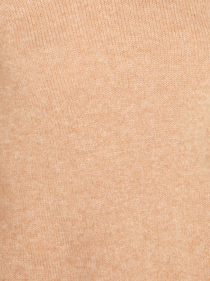 Jolie tan layered turtleneck sweater close up