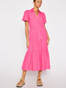 Havana tiered midi dress pink front view 3