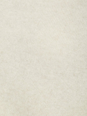 Lori cashmere ivory off shoulder sweater close up 2