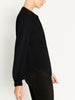 Phoebe popover black longsleeve blouse side view